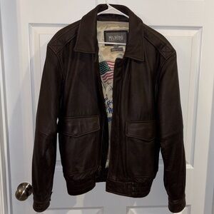 Vtg Wilsons Leather Men's M Brown Bomber Jacket